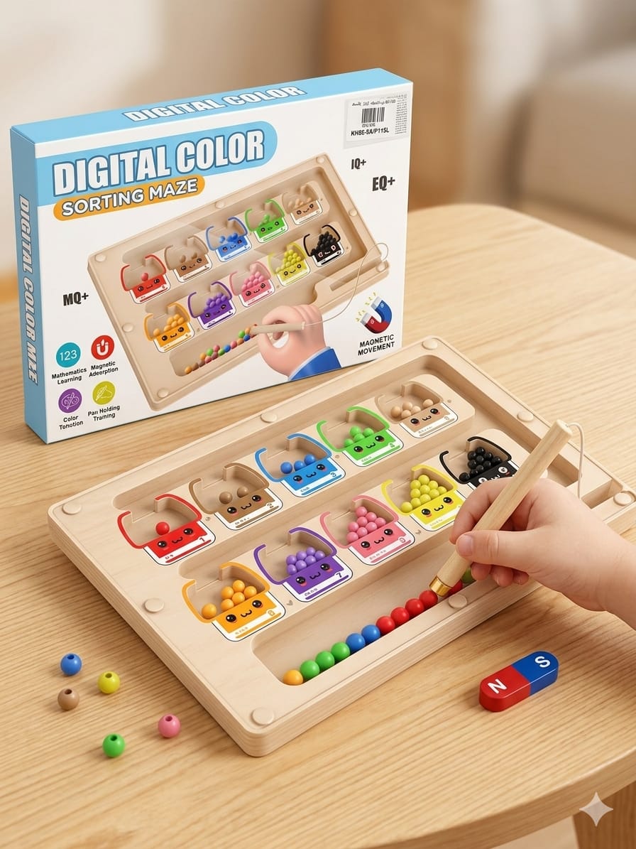 Magnetic Color & Number Sorting Maze